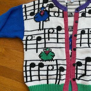 Vintage Boynton For the Eagle’s Eye Bird Music Cardigan